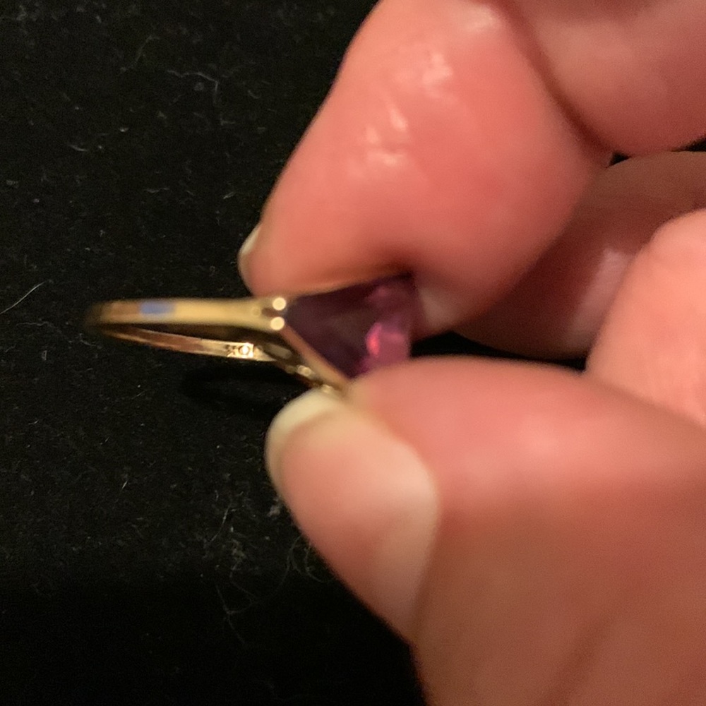 Unique Kimberly Amethyst Ring Solid Gold - image 7